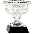 Cups - LC22 - Crystal Vase on Black Crystal Base -10"