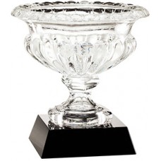 Cups - LC22 - Crystal Vase on Black Crystal Base -10"