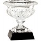 Cups - LC22 - Crystal Vase on Black Crystal Base -10"