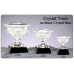 Cups - LC22 - Crystal Vase on Black Crystal Base -10"