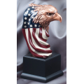 Eagle Awards - Bronze Eagle Flag Head 9.5"