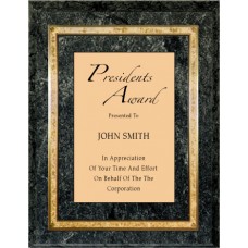 Plaques - #Black Marble with Florentine Border