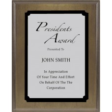 Plaques - #Classic Walnut Ebony Trim Silver