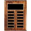 Multi Piano Finish Walnut 12-Plate Perpetual Plaque