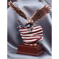 Eagle Awards - Bronze Eagle on Flag 10"
