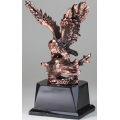 Eagle Awards - Bronze Perched Eagle with Flag 10.5"