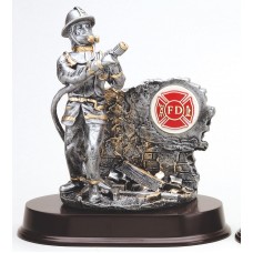Resin Trophies - #Fireman Award with logo