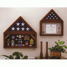 Display Cases - Memorial Flag Box with Hanger and Commemorative Display